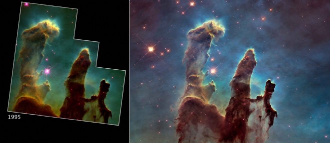 Pour ses 25 ans, Hubble revisite en HD l'un de ses plus celebres cliches