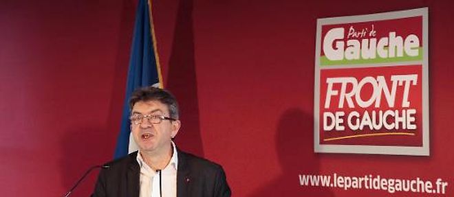Jean-Luc Melenchon, leader du Parti de gauche (PG), a Paris lors d'une conference de presse le 8 janvier 2015
