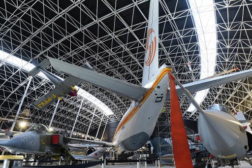Le Musee de l'aviation Aeroscopia, le 9 janvier 2015 a Toulouse, quatre jours avant l'inauguration de ce temple de l'aviation, qui presente 80 pieces de toutes les epoques