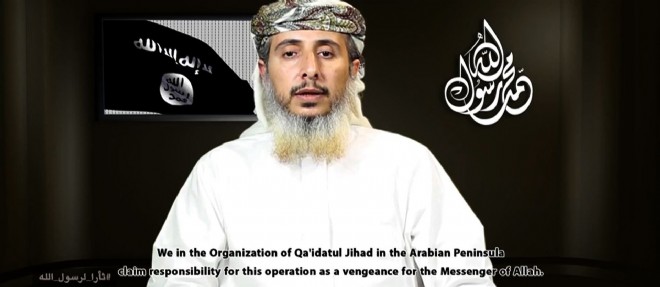 Nasser ben Ali al-Anassi, l'un des chefs d'al-Qaida au Yemen, revendiquant dans une video l'attaque contre "Charlie Hebdo".