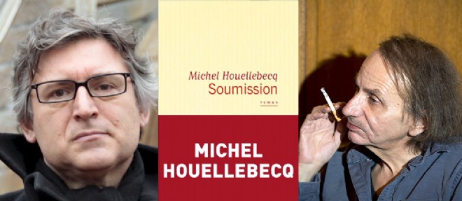 Le philosophe Michel Onfray (a gauche) a lu "Soumission", de Michel Houellebecq.