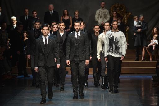 Présentation des créations de Dolce & Gabbana au premier jour de la Milan Fashion Week, le 17 janvier 2015 © Tiziana Fabi AFP