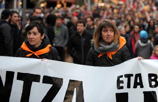 Pays basque: plus d'un millier de manifestants en soutien &agrave; des militants ind&eacute;pendantistes