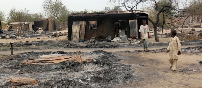 Baga, au Nigeria, apres une attaque de Boko Haram, en avril 2013.