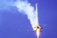 La fusée Falcon 9 de SpaceX lors d'un essai. ©SpaceX