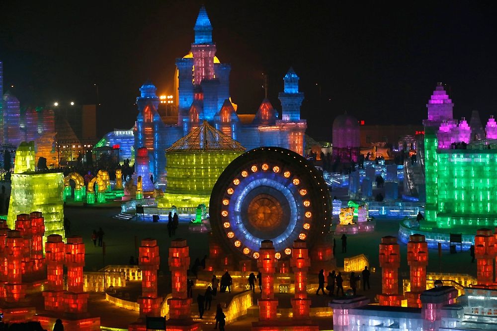 Chine Harbin, le palais des glaces