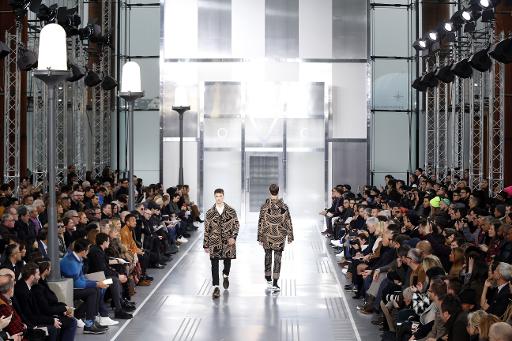 Defile Louis Vuitton le 22 janvier 2015 a Paris a l'occasion de la semaine de la mode masculine automne-hiver