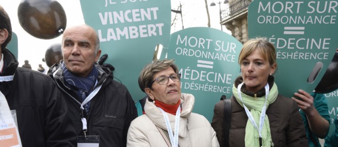 Viviane Lambert lors de la dixieme "Marche pour la vie" dimanche 25 janvier.