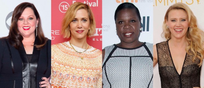 Le nouveau casting 100 % feminin de "Ghostbusters" : Melissa McCarthy, Kristen Wiig, Leslie Jones et Kate McKinnon