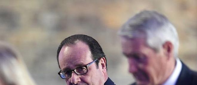 Le president francais Francois Hollande le 27 janvier 2015 a Oswiecim, en Pologne