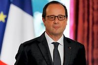 A la question "l'esprit du 11 janvier ne va-t-il pas se fracasser sur votre politique economique ?" Francois Hollande n'a pas repondu. (C)Thomas Samson/AFP