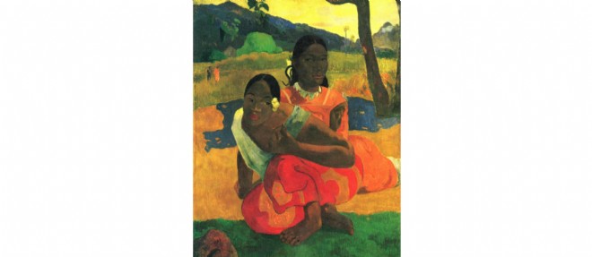 "Quand te maries-tu ?", toile de Paul Gauguin peinte a Tahiti.