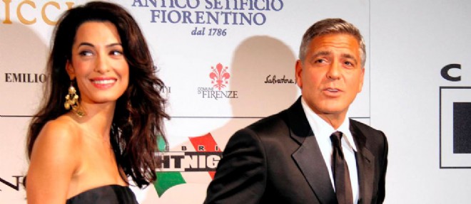 George Clooney et son epouse, Amal Alamuddin.