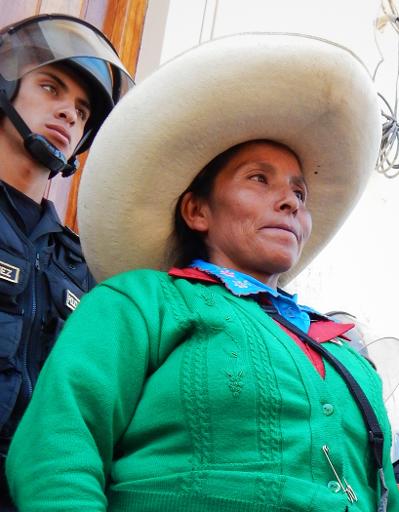 Photo de la paysanne andine Maxima Acuna, prise le 20 novembre 2014 à Cajamarca, au Pérou, et publiée sur le blog Grundfides le 12 février 2015 © HO Grundfides/AFP
