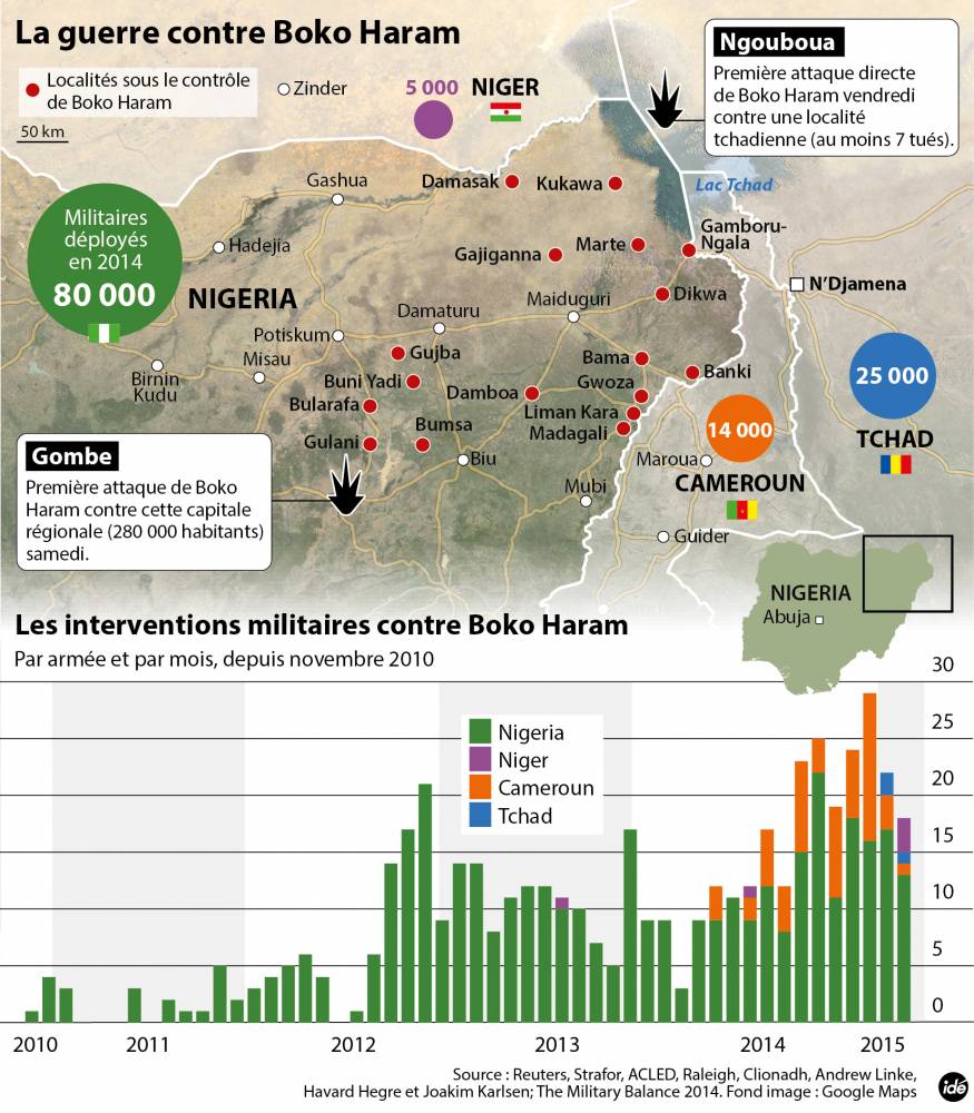 La progression de Boko Haram au Nigeria ©  Idé