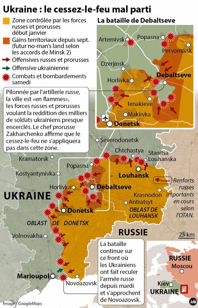 Ukraine Les Combats Font Rage Avant Le Cessez Le Feu