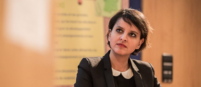 La ministre de l'Education nationale, Najat Vallaud-Belkacem, le 10 fevrier 2015 a Paris.
