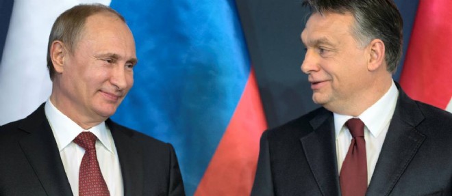 Vladimir Poutine et Viktor Orban ont signe des accords bilateraux le 17 fevrier a Budapest.