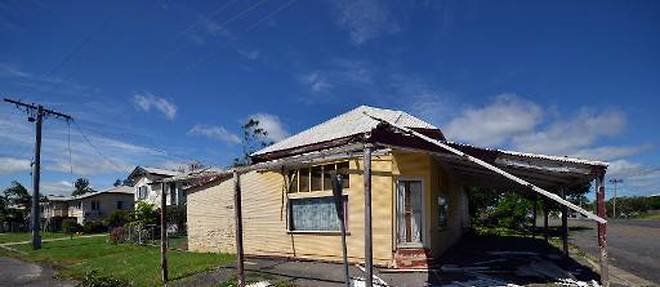 Une maison devastee par le cyclone Marcia a Rockhampton en Australie le 21 fevrier 2015