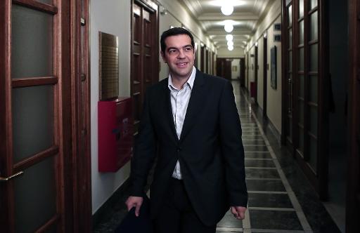 Le Premier ministre grec Alexis Tsipras au parlement à Athènes le 21 février 2015 © Angelos Tzortzinis AFP/Archives