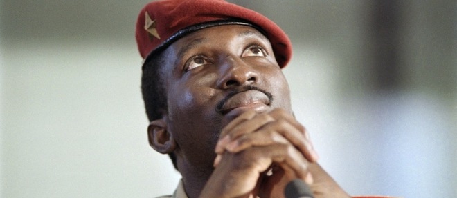 Le capitaine Thomas Sankara, president du Burkina Faso de 1983 a 1987.