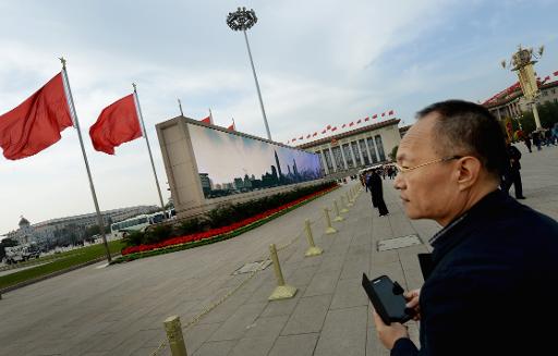 La Grande hall du Peuple sur la place Tiananmen a Pekin, ou se celebrent les reunions annuelles du Parlement chinois et les Congres du Parti communiste au pouvoir, dans une photo prise le 7 novembre 2012