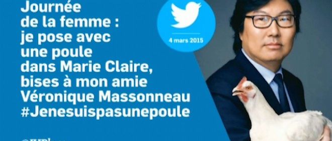 Le senateur ecolo Jean-Vincent Place pose avec une poule dans "Marie Claire".