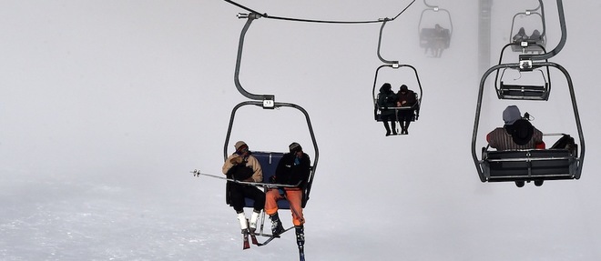 Il y a eu de grosses chutes de neige ces derniers temps a la station de ski d'Oukaimeden.