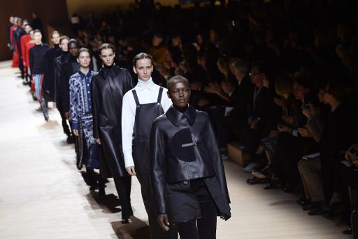 Defile de la collection Hermes a la Fashion week de Paris le 9 mars 2015