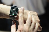La firme à la pomme a présenté ce lundi son Apple Watch. ©Josh Edelson / AFP