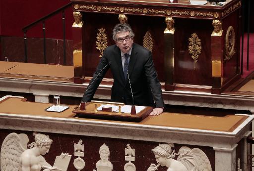 Le député Alain Claeys le 10 mars 2015 à l'Assemblée nationale lors de la discussion de la proposition de loi  PS-UMP sur la fin de vie © Jacques Demarthon AFP