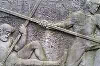 En 1965, pour les 450 ans de la bataille, l'association Pro Marignano a acquis le jardin de l'église de Zivido en concession, y installant une grande plaque de marbre qui figure deux soldats surmontés par l'inscription latine : Claude Salus (de la défaite naît le salut).