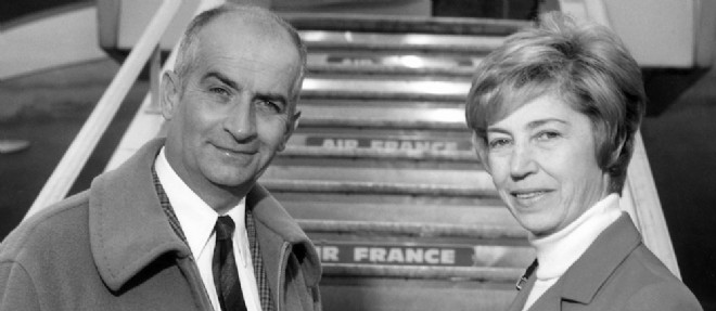 Louis de Funes et son epouse Jeanne, ici en 1969.