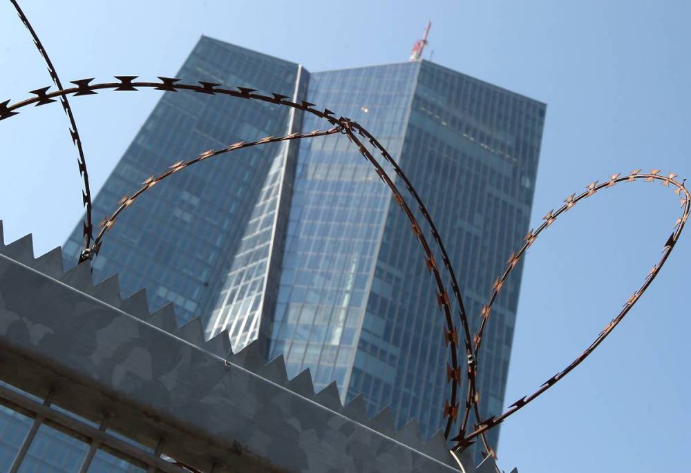 L'inauguration du nouvel immeuble de la BCE a cristalisé les tensions, mercredi ©  DANIEL ROLAND/AFP