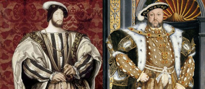 Portrait de Francois Ier et d'Henri VIII d'Angleterre.