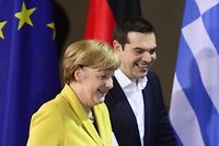 Dialogue germano-grec : Merkel et Tsipras veulent &quot;travailler dur pour d&eacute;passer les st&eacute;r&eacute;otypes&quot;
