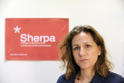 La responsable de l'ONG SHERPA, Laetitia Liebert, à Paris le 24 mars 2015 ©  AFP