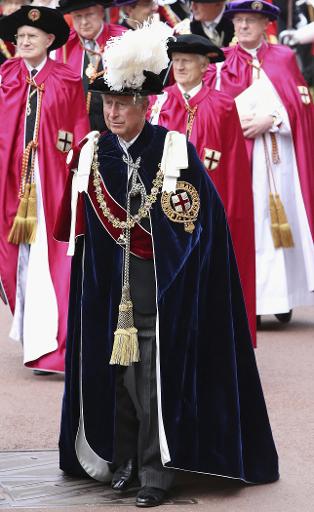 Le prince Charles participant le 16 juin 2014 à une procession vers la chapelle Saint-Georges au palais de Windsor, à Londres © Chris Jackson AFP/Archives