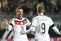 Allemagne: Podolski, le v&eacute;t&eacute;ran frappe toujours