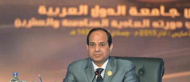 Le president egyptien Abdel Fattah al-Sissi durant le sommet de la Ligue arabe a Charm El-Cheikh, en Egypte, le 29 mars 2015