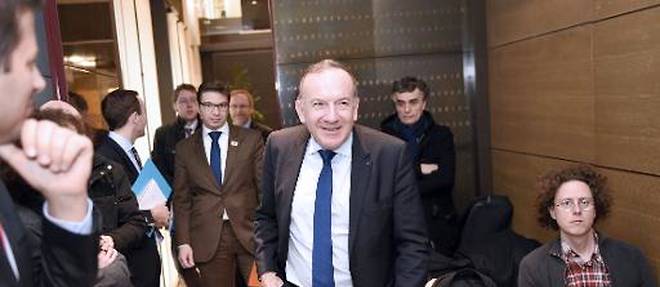 Le patron des patrons, Pierre Gattaz, le 10 mars 2015 au siege du Medef a Paris