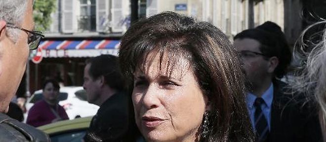 La journaliste francaise Anne Sinclair le 10 avril 2014 a Paris