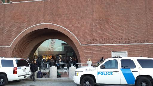 Le tribunal ou est juge Djokhar Tsarnaev, accuse de l'attentat du marathon de Boston, le 5 janvier 2015 a Boston