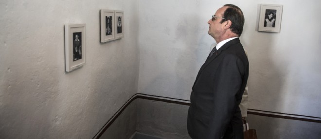 Francois Hollande est le premier president a se rendre a Izieu depuis l'inauguration du musee par Francois Mitterrand en 1994.