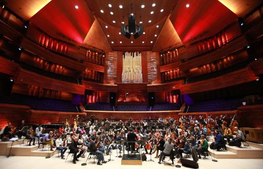 Repetition de l'Orchestre Philharmonique de Radio France dans le nouvel Auditorium de la Maison de la Radio, le 14 novembre 2014 a Paris