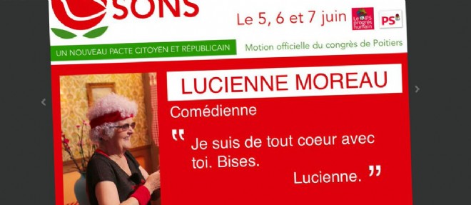 C'est en tant que citoyenne que Lucienne Moreau a tenu a apporter son soutien a la discrete motion C, deposee samedi rue de Solferino.