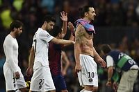 Les Parisiens n'ont jamais été en position d'inquiéter le Barça, facile vainqueur grâce à un doublé de Neymar (2-0). ©Crédit LLUIS GENE / AFP