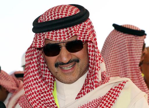 Le prince Al-Walid ben Talal, le 4 novembre 2014 pres de Djeddah