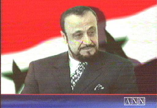 Photo tiree d'une emission de television de Rifaat al-Assad le 12 juin 2000