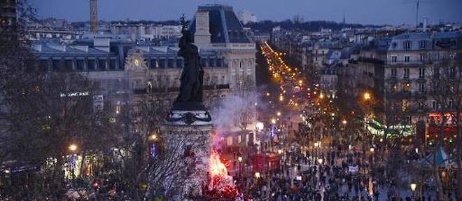 Manifestation le 11 janvier 2015 a Paris en memoire des 17 victimes des attentats contre Chalie Hebdo et une epicerie casher